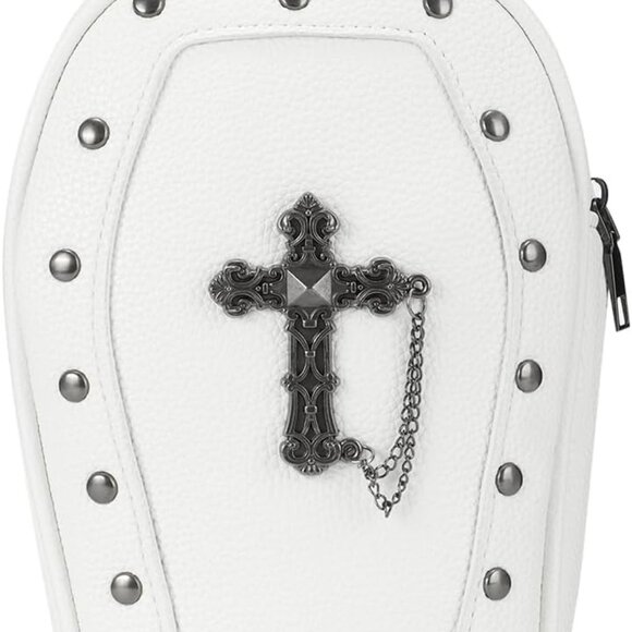 Handbags - Gothic Coffin Mini Backpack Purse for Women Halloween Crossbody Strap